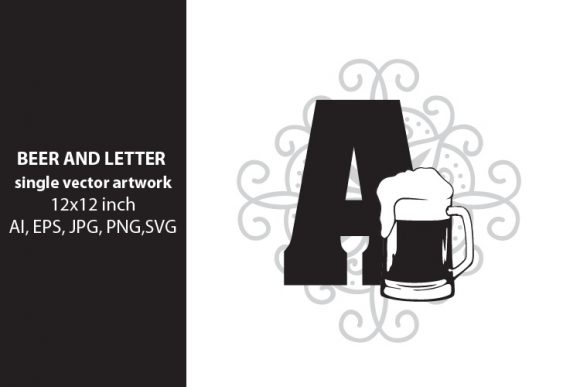 Beer, Monogram Letter A and Beer, Monogram Letter Vector Artwork: A Creative Resource for Designers and Crafters