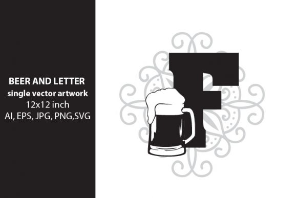 Beer, Monogram Letter F: A Versatile Design Element for Creative Projects
