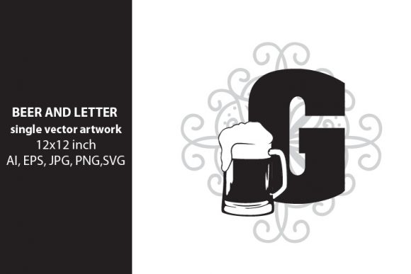 Beer, Monogram Letter G and Beer, Monogram Letter Vector Artwork: A Creative Resource for Designers and Enthusiasts