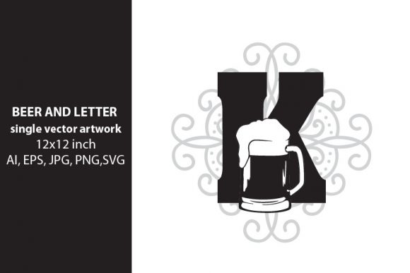 Beer, Monogram Letter K: A Versatile Design Element for Creative Projects