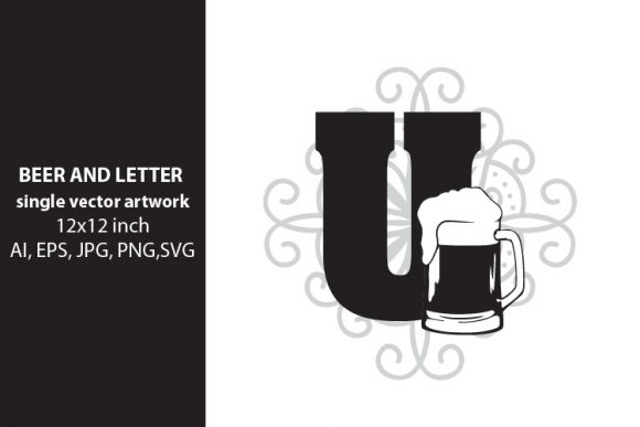 Beer, Monogram Letter U: A Versatile Design Element for Creative Projects