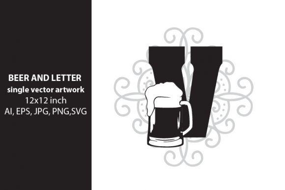 Beer, Monogram Letter V: A Versatile Design Element for Creative Projects