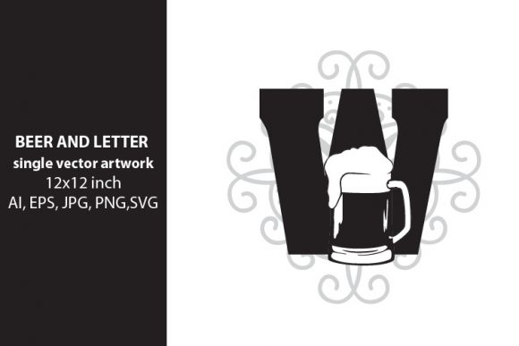 Beer, Monogram Letter W: A Versatile Design Element for Creative Projects