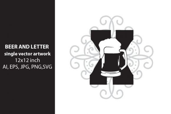 Beer, Monogram Letter X: A Stylish Symbol for Modern Creativity