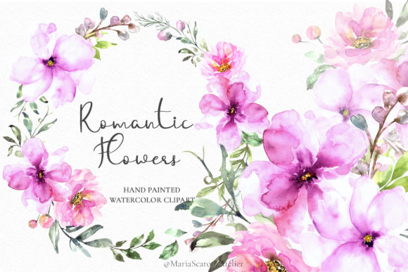 Exploring the Beauty of Romantic Flowers - Watercolor Floral Set