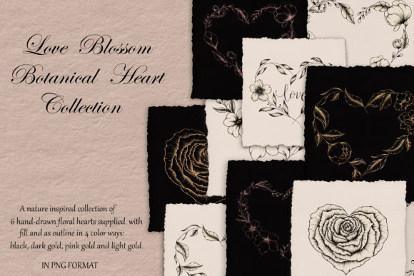 Love Blossom Botanical Heart Collection