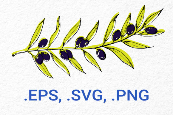 Olive Branch Sketch: A Versatile Design Resource for Creative Projects