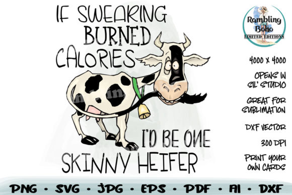 One Skinny Heifer: A Versatile Digital Design for Creative Projects