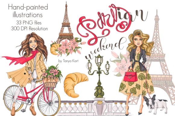 Parisian Weekend Clipart: A Versatile Resource for Creative Projects