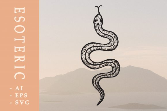 Snake - Esoteric Hand Drawn Illustration