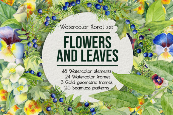 Summer Flowers, Watercolor Clip Art: A Versatile Design Resource for Modern Creatives