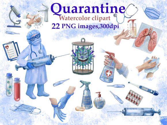 Vaccination, Virus Watercolor Clipart: Creative Solutions for a Healthier World