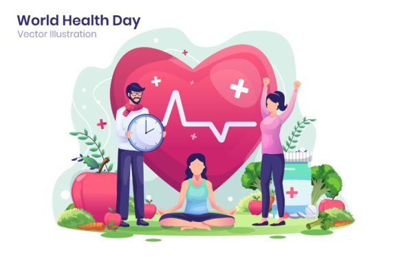 World Health Day Flat Illustration: A Versatile Visual Resource for Modern Designers